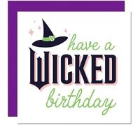 Carte d'anniversaire « Have a Wicked Birthday » - Carte d'anniversaire pour femme - Sorcière et sorcellerie