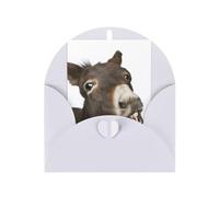 Carte d'anniversaire humoristique en papier vierge avec impression d'âne