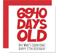 Stuff4 Carte d'anniversaire humoristique pour 19 ans pour homme et femme - 6940 jours - Carte d'anniversaire amusante pour adolescent, 145 mm x 145 mm