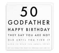 Carte d'anniversaire humoristique pour 50e anniversaire - Inscription « They Say You Are Not Old Until You Find It Hard To Read The Small Print... »