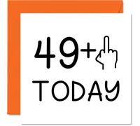 Carte d'anniversaire humoristique pour 50e anniversaire - Pour femme - Avec doigt d'honneur - Cartes d'anniversaire grossières pour homme - 145mm - Cartes d'anniversaire