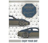 Carte d'anniversaire Husband R027 Grand format 19 x 26 cm