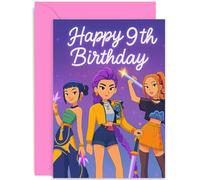 Carte d'anniversaire inspirée de la K-Pop pour fille, fille, nièce, sœur, amie, meilleure amie - Cadeau de 9 ans