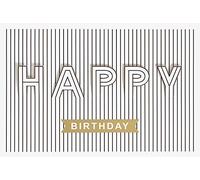 Carte d'anniversaire Lifestyle Happy gravée au laser (paysage) 11,6 x 16,6 cm