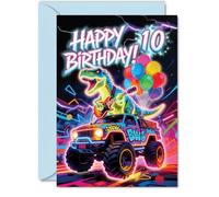 Carte d'anniversaire ludique pour 10e anniversaire, fête épique