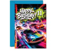 Carte d'anniversaire ludique pour 11e anniversaire avec vibrations
