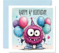 Carte d'anniversaire ludique pour 4e anniversaire