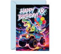 Carte d'anniversaire ludique pour 8e anniversaire, énergie épique