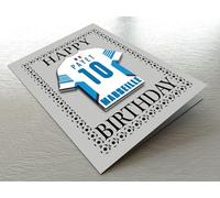 Carte d'anniversaire Marseille Football - Carte d'anniversaire personnalisée sur le thème du maillot de football européen pour réfrigérateur - Le meilleur qu'un fan puisse obtenir