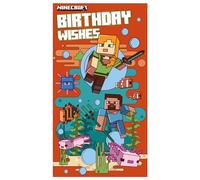 Carte d'anniversaire Minecraft pour garçon, carte ouverte 229 x 127 mm