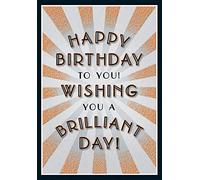 Carte d'anniversaire moderne - 17,8 x 12,7 cm - Piccadilly Greetings