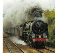 Carte d'anniversaire Motif train à vapeur 16,5 x 16,5 cm OE.