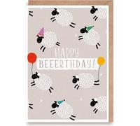 Carte d'anniversaire Mouton Happy Beerthday