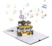 Carte d'anniversaire musicale avec ouverture 3D, carte d'anniversaire 3D avec bougie soufflante, carte d'anniversaire musicale à l'ouverture, carte comme cadeau d'anniversaire, carte pour les proches