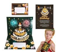 Carte d'anniversaire musicale - Carte de vœux pop-up lumineuse avec éclairage LED, design interactif pour femme, , maman, mari et surprises d'anniversaire spéciales