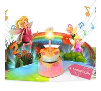 Carte d'anniversaire musicale pour 2ème fille, carte d'anniversaire pop-up 3D pour filles de 2 ans, carte d'anniversaire avec bougie soufflante pour fille, petite-fille, nièce