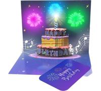 Carte D'anniversaire Musique Lumière Gâteau Led Annuler