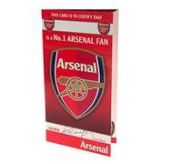 Carte d'anniversaire officielle Arsenal FC - Certificat de fan n°1