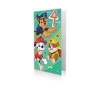 Carte d'anniversaire officielle Paw Patrol pour 4 ans, You're 4 Today !