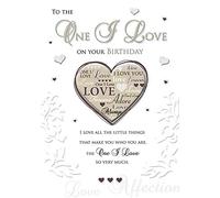 Carte d'anniversaire « One I Love » 10 x 7 pouces - Piccadilly Greetings