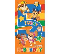 Carte d'anniversaire Pat' Patrouille pour 5 ans