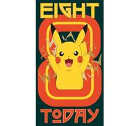 Carte d'anniversaire Pokémon 8 ans Motif Pikachu Thème huit aujourd'hui