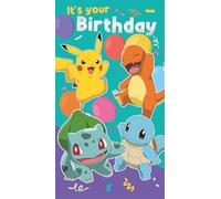 Carte d'anniversaire Pokémon, carte de vœux Pokémon pour les fans