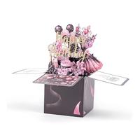 Carte d'anniversaire, Pop-up 3D Carte Anniversaire, Carte Anniversaire 3D, Carte Pop-up 3D sans Création Manuelle Originale Sans Musique ni Lumière, Carte d'Anniversaire pour Femmes Hommes Amis