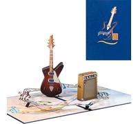 Carte d'anniversaire Pop-up,3D Carte de Guitare et de Son,Carte de Musique,Carte d'invitation à un Concert