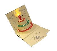 Carte d'anniversaire pop-up animée avec lumières LED et mélodie, carte de vœux interactive pour anniversaire, anniversaire de mariage, remise de diplôme - Enfants, adultes, tous