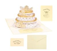 Carte d'anniversaire pop up - Carte d'anniversaire pop-up à trois couches | Papeterie à collectionner estampillée pour femme, mère, père
