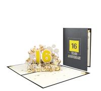 Carte d'anniversaire pop-up élégante avec inscription Love and Pleasure - Carte d'anniversaire de plusieurs années - Pour couple d'âmes sœurs et partenaires