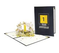 Carte d'anniversaire pop-up élégante avec inscription Love and Pleasure - Carte d'anniversaire de plusieurs années - Pour couple d'âmes sœurs et partenaires