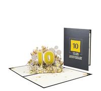 Carte d'anniversaire pop-up élégante avec inscription Love and Pleasure - Carte d'anniversaire de plusieurs années - Pour couple d'âmes sœurs et partenaires