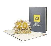Carte d'anniversaire pop-up élégante avec inscription Love and Pleasure - Carte d'anniversaire de plusieurs années - Pour couple d'âmes sœurs et partenaires
