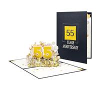 Carte d'anniversaire pop-up élégante avec inscription Love and Pleasure - Carte d'anniversaire de plusieurs années - Pour couple d'âmes sœurs et partenaires