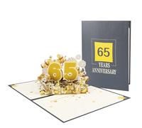 Carte d'anniversaire pop-up élégante avec inscription Love and Pleasure - Carte d'anniversaire de plusieurs années - Pour couple d'âmes sœurs et partenaires