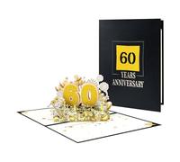 Carte d'anniversaire pop-up élégante avec inscription Love and Pleasure - Carte d'anniversaire de plusieurs années - Pour couple d'âmes sœurs et partenaires