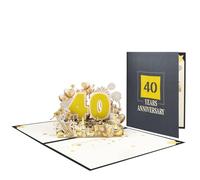 Carte d'anniversaire pop-up élégante avec inscription Love and Pleasure - Carte d'anniversaire de plusieurs années - Pour couple d'âmes sœurs et partenaires