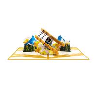 Carte d'anniversaire pop-up en forme d'avion pour homme pour mari, papa, fils, grand-père avec enveloppe, carte d'anniversaire pour la fête des pères