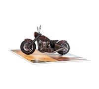 Carte d'anniversaire pop-up multifonctionnelle en forme de moto pour amis et famille, faite à la main, avec enveloppe, personnalisable sur le thème de la moto