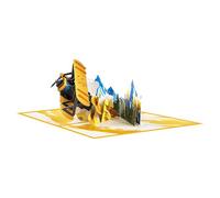 Carte d'anniversaire pop-up pour homme Motif avion pour mari, papa, fils, grand-père avec enveloppe