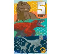Carte d'anniversaire pour 5e anniversaire, carte d'anniversaire pour 5e anniversaire, carte du monde jurassique pour 5e anniversaire, carte d'anniversaire pour 5e anniversaire Jurassic World