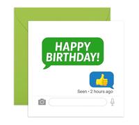 Carte d'anniversaire pour adultes - Message texte Thumbs Up - Carte hilarante pour amis, frères et sœurs, collègues, maman, papa, parents, frère, sœur, âge moyen - Blagues de vieux