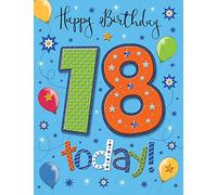 Carte d'anniversaire pour âge Milestone 18 m - 8 x 6 pouces - Regal Publishing