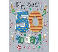 Carte d'anniversaire pour âge Milestone 50 m - 8 x 6 pouces - Regal Publishing