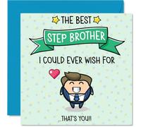 Carte d'anniversaire pour beau-frère - Best I Could Ever Wish For - Carte d'anniversaire pour beau-frère de la part d'une sœur, d'un frère et d'une sœur, 14 cm, jolies cartes de vœux d'anniversaire
