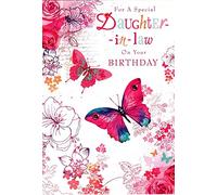 Carte d'anniversaire pour belle-fille - Papillons - 19,1 x 13,3 cm 120