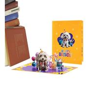 Carte d'anniversaire pour chien | Carte d'anniversaire en forme de chien mignon - Cartes postales créatives 3D décoratives pour femmes, garçons, hommes, , rassemblements, adultes, filles, maman
