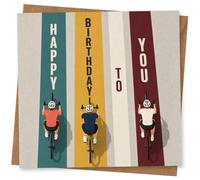 Carte d'anniversaire pour cycliste, motif course de vélo, pour elle ou lui